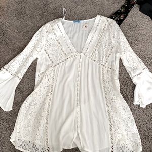 Cute white beach cover up